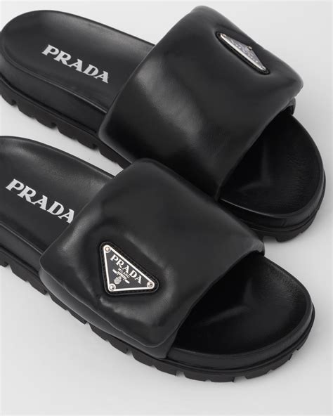 prada silver slides|prada slides on sale.